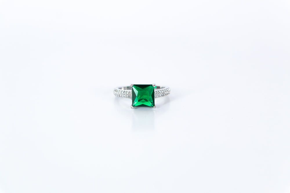 Emerald Elegance Solitaire Ring