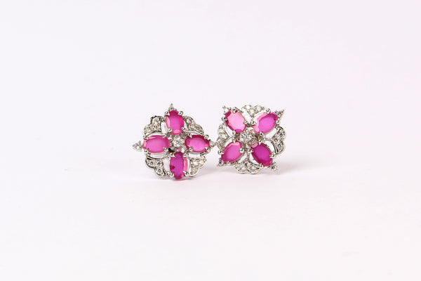 Royal Bloom Zircon Earrings
