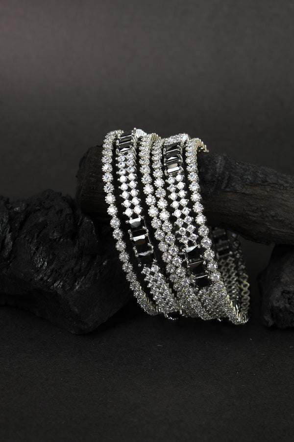 Luxe Noir Diamond Bangles