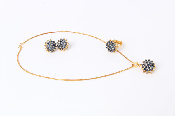 Royal Blue Bloom Jewelry Set