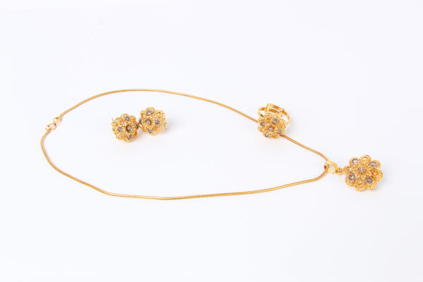 Golden Blossom Jewelry Set